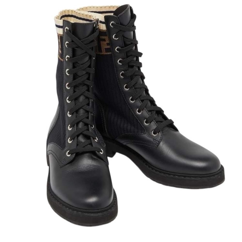 Fendi Women's Rockoko Combat Boots - Picture 7 of 11